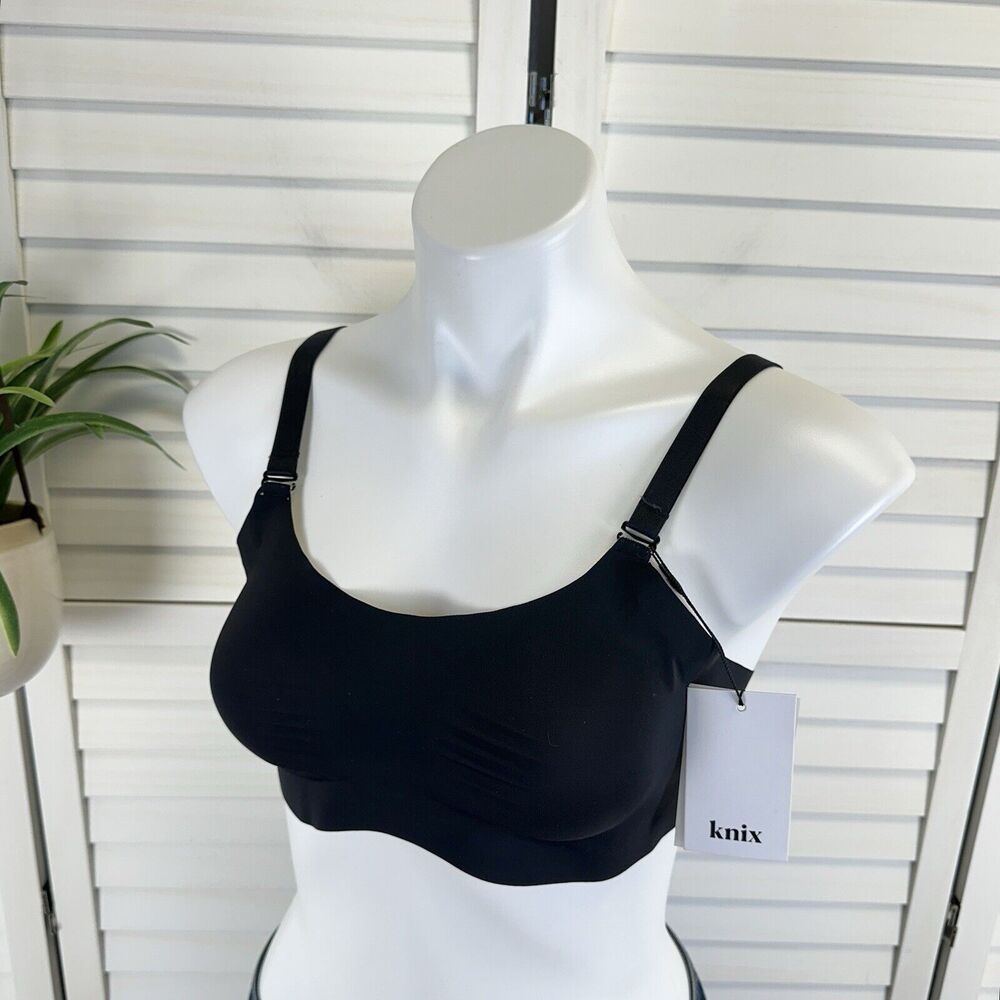 New Knix Evolution Bra Black Stretch 8 in 1 Adjustable Straps Womens Size 3